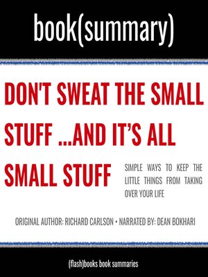 cover image of Don't Sweat the Small Stuff... and It's All Small Stuff by Richard Carlson--Book Summary